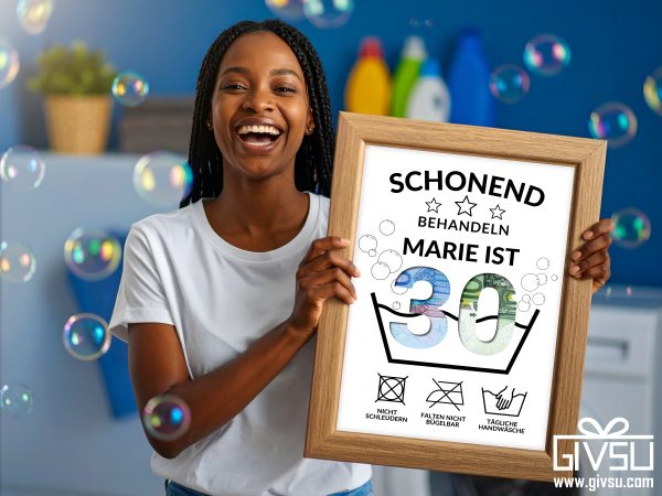 Geldgeschenk zum Geburtstag | Schonend behandeln – Zahl ausschneiden & Geld hinterlegen – Bild 2