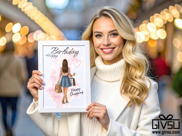 Geldgeschenk zum Geburtstag | Einkaufstaschen zum Ausschneiden & Figur individualisierbar – Bild 2