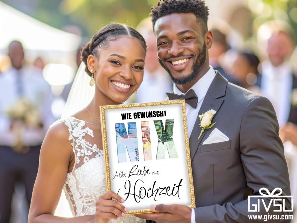 Geldgeschenk zur Hochzeit | NIX ausschneiden & Geld dahinterlegen – Bild 2