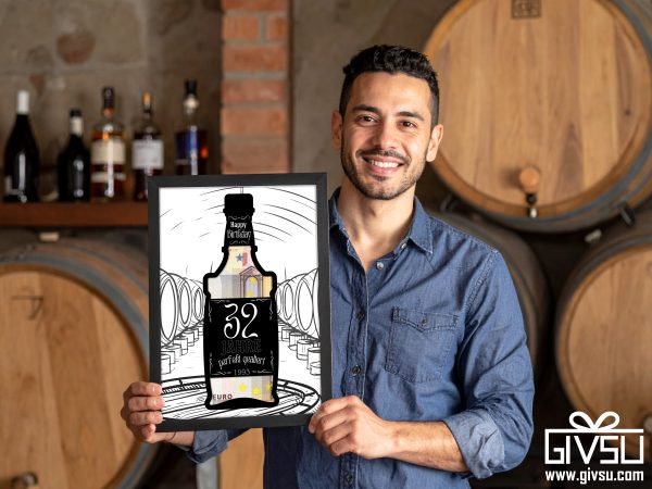 Personalisiertes Geldgeschenk zum Geburtstag | Alter anpassbar | Perfekt gealtert | Whisky-Flasche – Bild 2