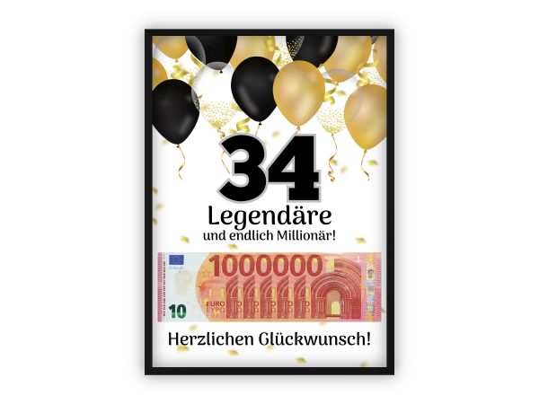 Geldgeschenk zum Geburtstag | Legendäre Jahre & endlich Millionär