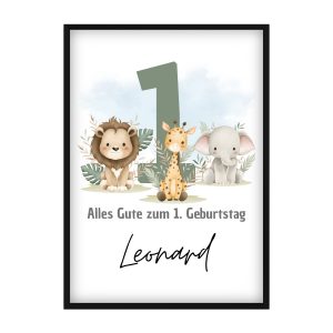 Geschenk zum 1. Geburtstag – mit süßen Tieren als besonderes Erinnerungsstück für ihn oder sie